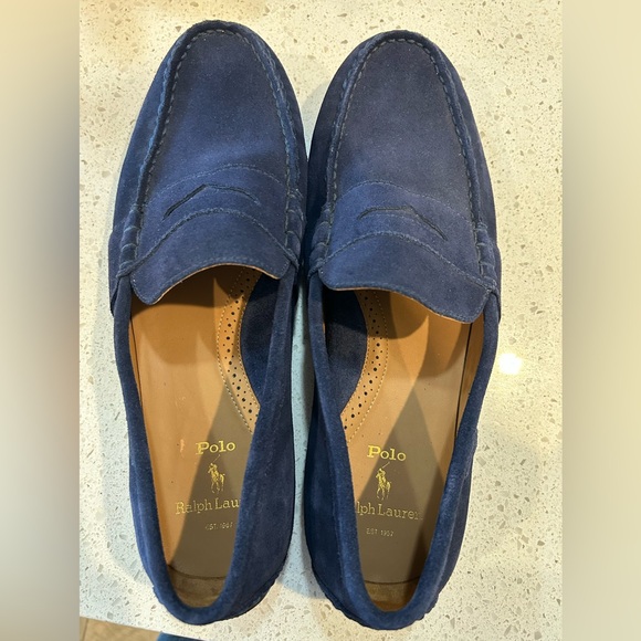 Polo Ralph Lauren Reynold Blue Suede Driver Men’s Size 11.5D - Picture 9 of 10